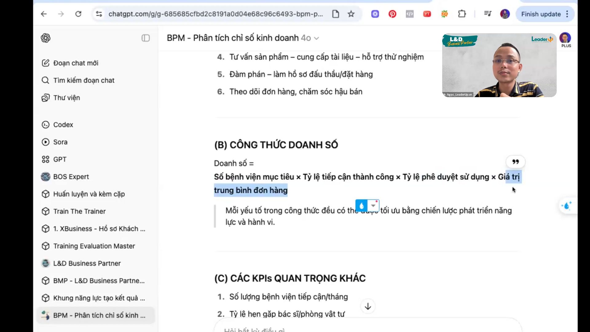 Demo AI tại lớp L&D Business Partner Master (Đàm Thế Ngọc tổ chức)