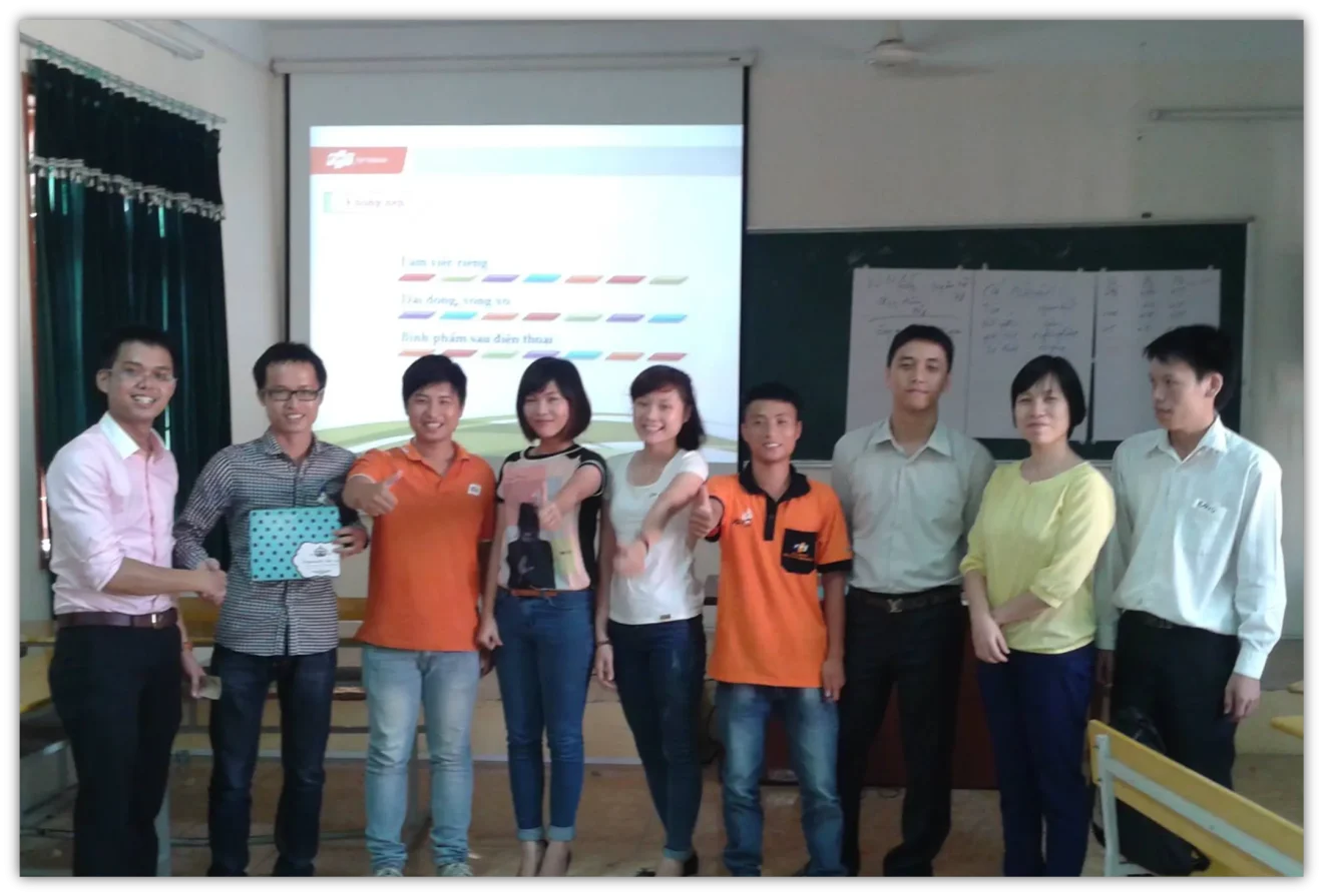 Hình ảnh Đàm Thế Ngọc trong một khoá đào tạo hơn 10 năm trước tại chi nhánh FPT Telecom Hải Phòng