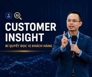 Hình ảnh minh họa chủ đề Customer Insight với thông điệp "Bí quyết đọc vị khách hàng trước đối thủ". Customer Insight giúp doanh nghiệp hiểu sâu về nhu cầu, cảm xúc và động lực phía sau hành vi mua hàng, từ đó xây dựng chiến lược marketing phù hợp, cá nhân hóa trải nghiệm khách hàng và tạo lợi thế cạnh tranh bền vững.