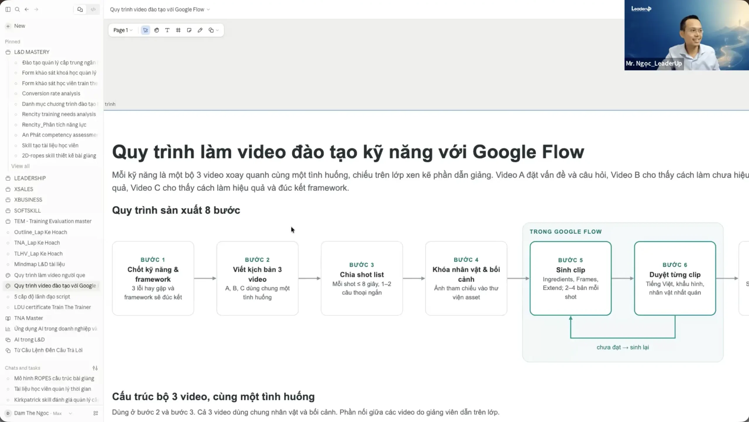 Đàm Thế Ngọc - Ai cho người làm đào tạo - Quy trình 6 bước làm video tình huống bằng AI để đưa vào bài giảng